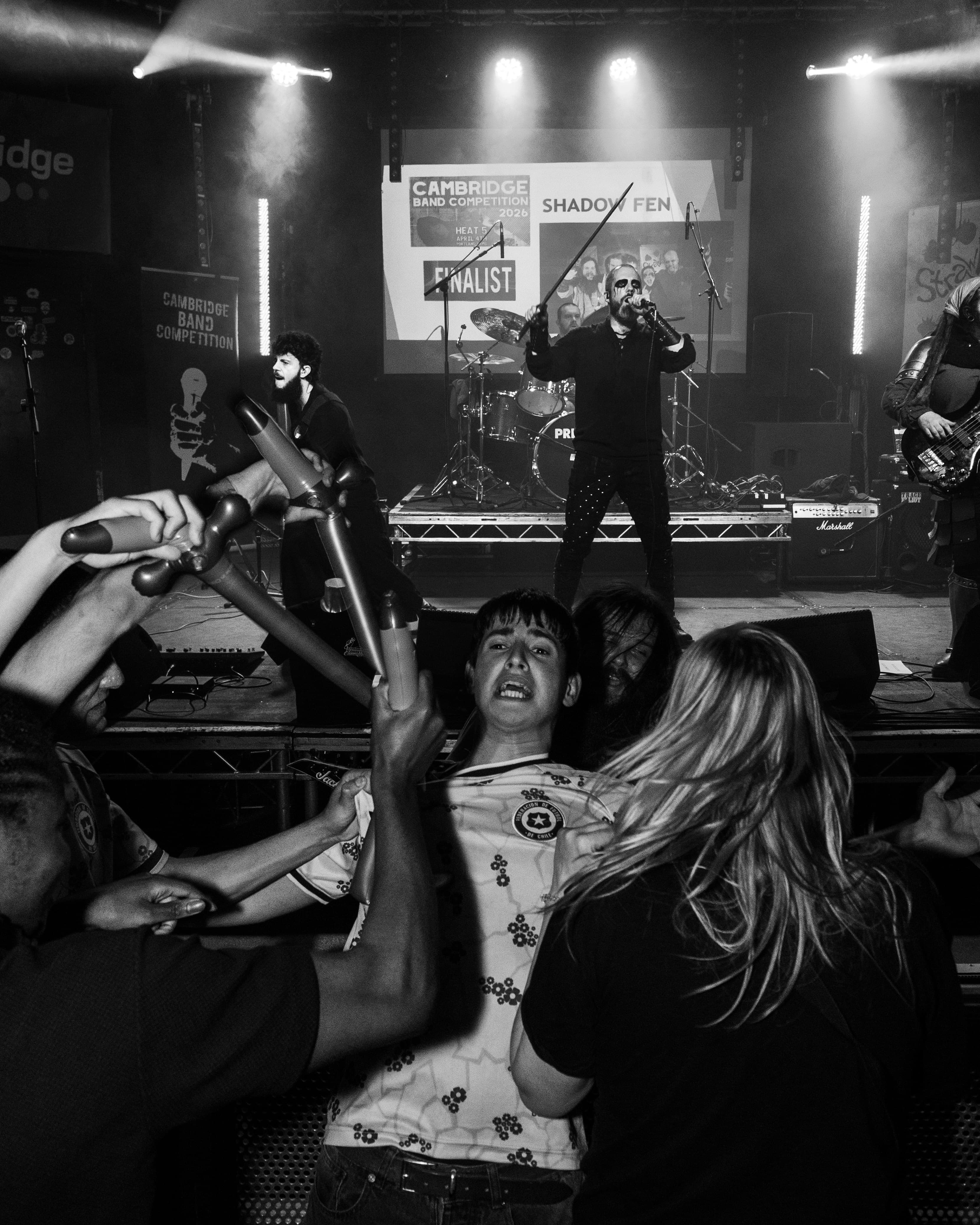 Audience sword fight at the Junction